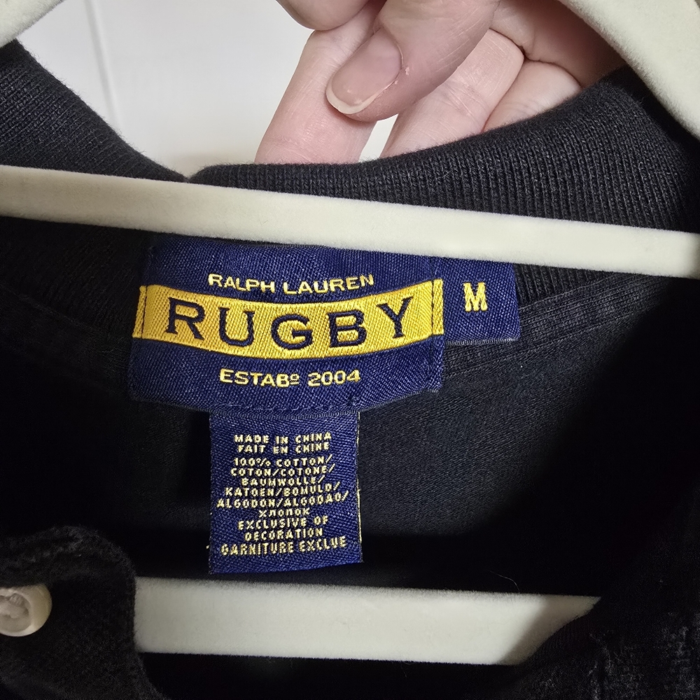 Rugby Ralph Lauren-Men's Black Polo Shirt - Picture 3 of 4